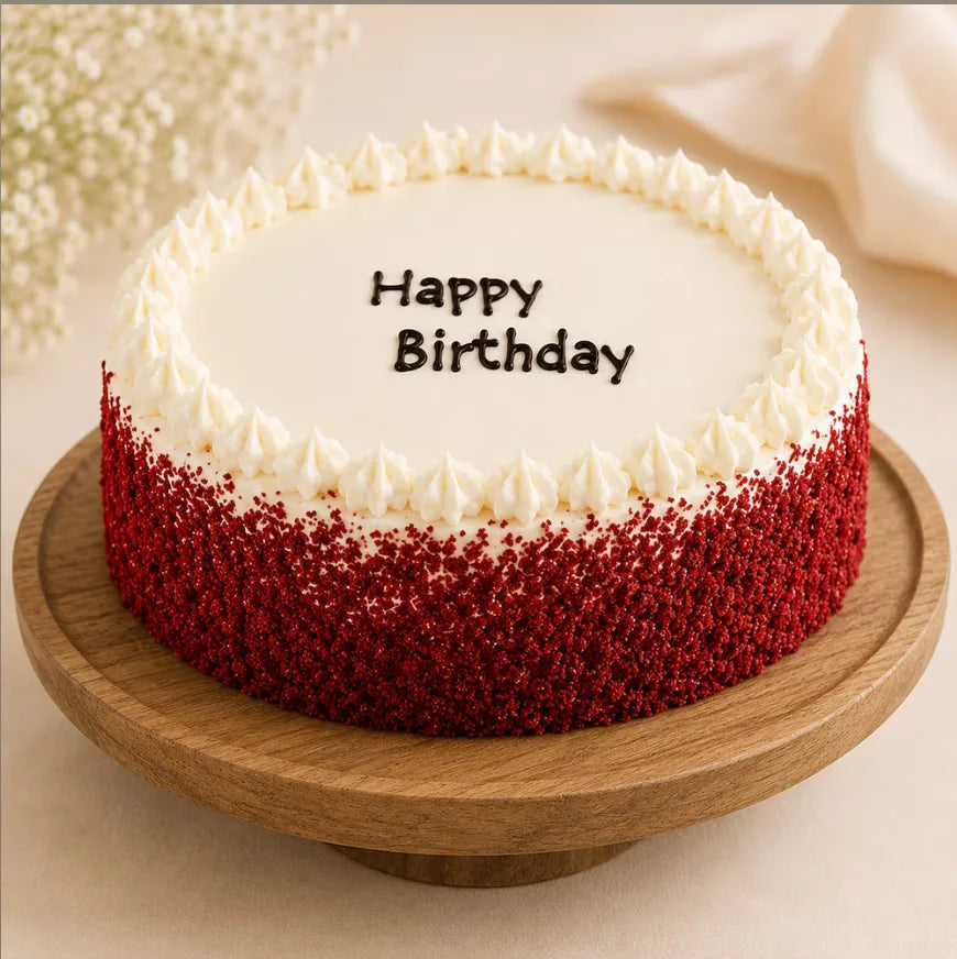 Red Velvet Name Cake