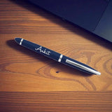  Luxury Blue Safari Personalized Pen with sleek blue finish and premium metal accents, perfect as a stylish personalized gift.