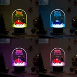 Radiant Personalized Merry Christmas LED Lamp - Black Base