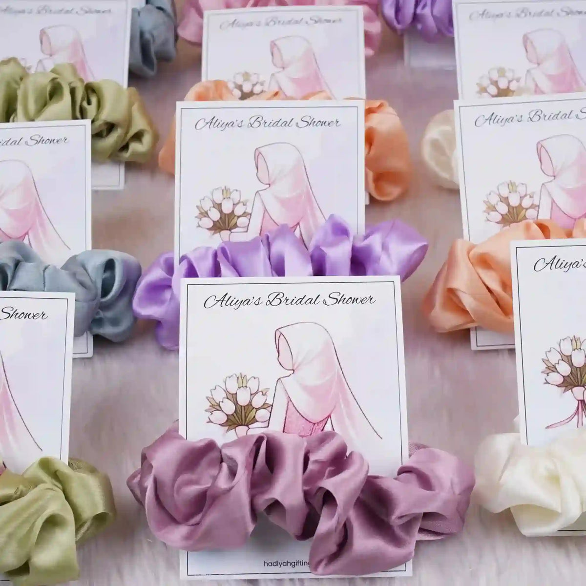 Scrunchie Card Gifts for Bridal Shower