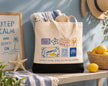 Seaside Sardine Printed Tote Bag