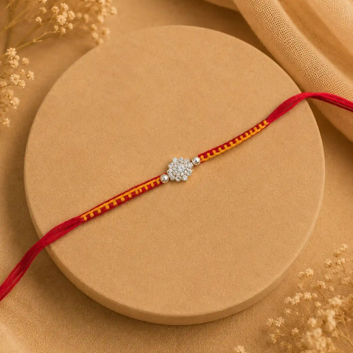 Silver Motif Rakhi