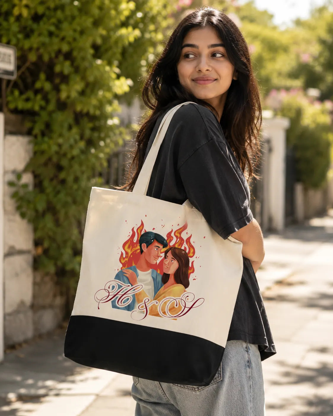 Soulfire Personalized Couple Tote Bag