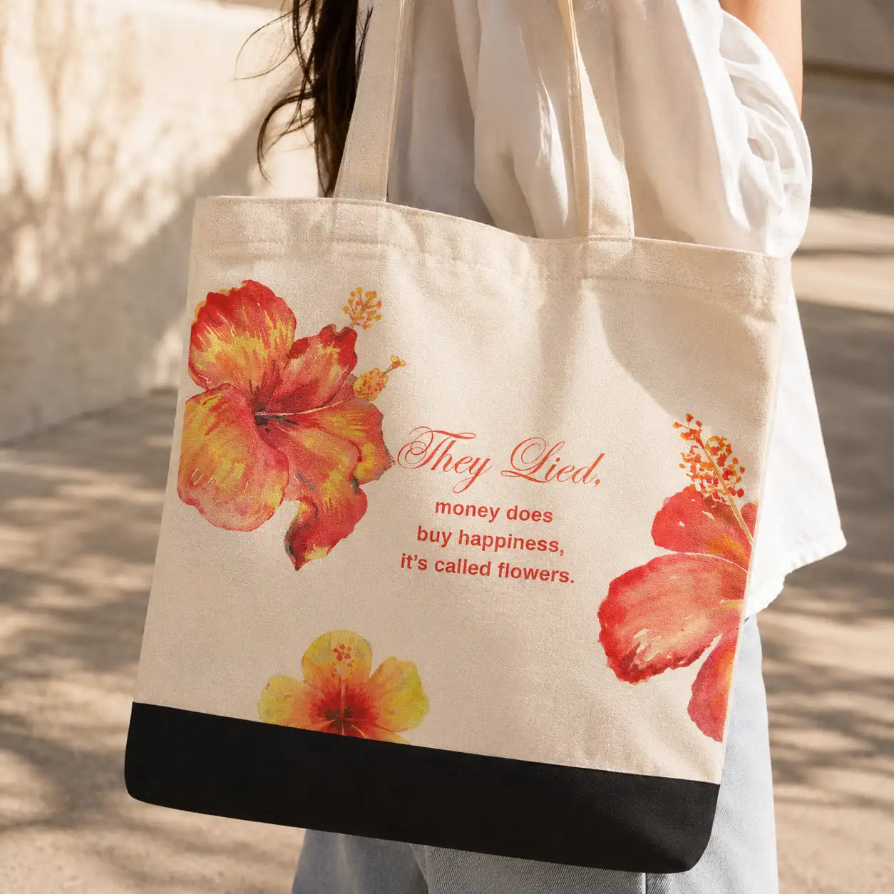 Where Happiness Blooms Premium Tote Bag
