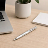 White and Silver Personalized Pen