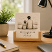 Personalized Best Dad Ever Ceramic Photo Plaque