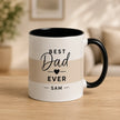 Best Dad Ever Personalized Two Tone Mug