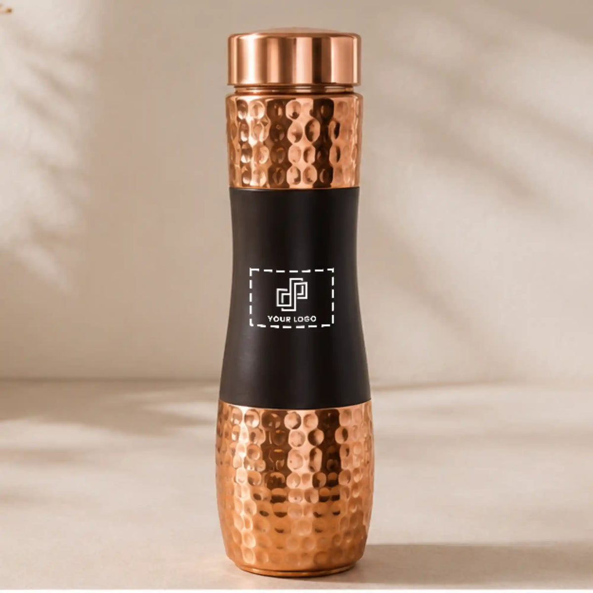 Brunette Curve Hammered Copper Bottle