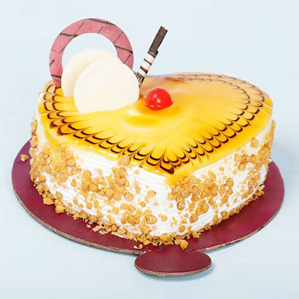 Butterscotch Heart Shape Cake