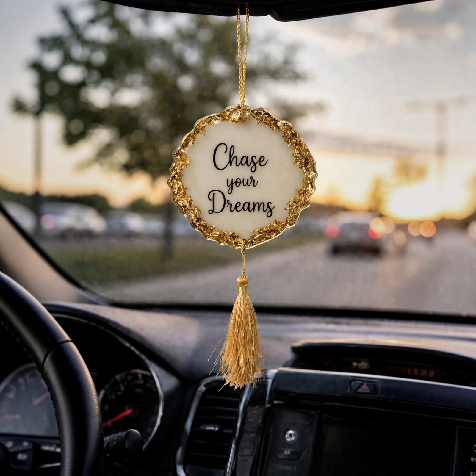 Chase Your Dreams Decorative Resin Car Hanging