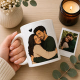 Custom Couple Illustration Mug