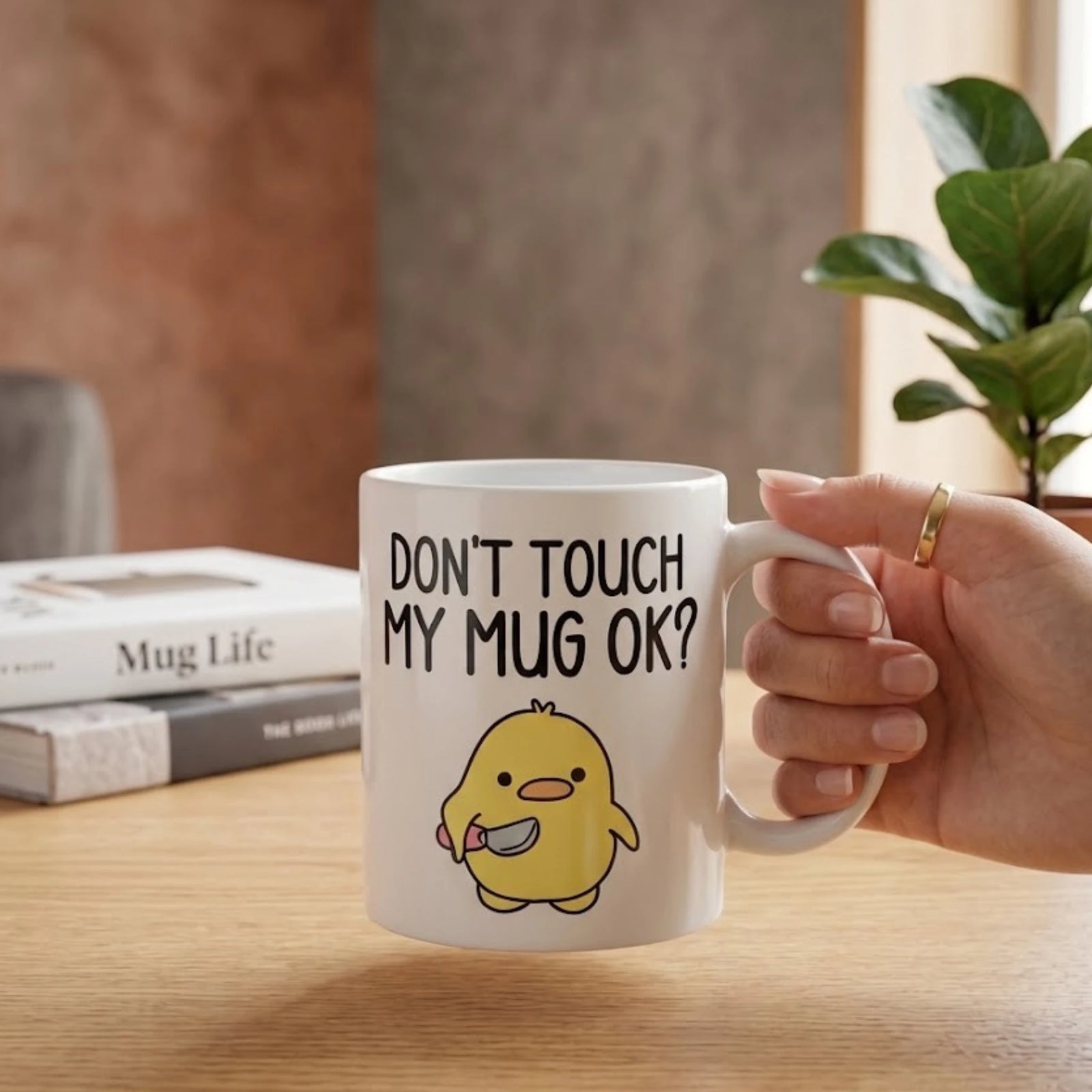 holding in hands guardian-chicken-mug-premium-personalized-coffee-mugs
