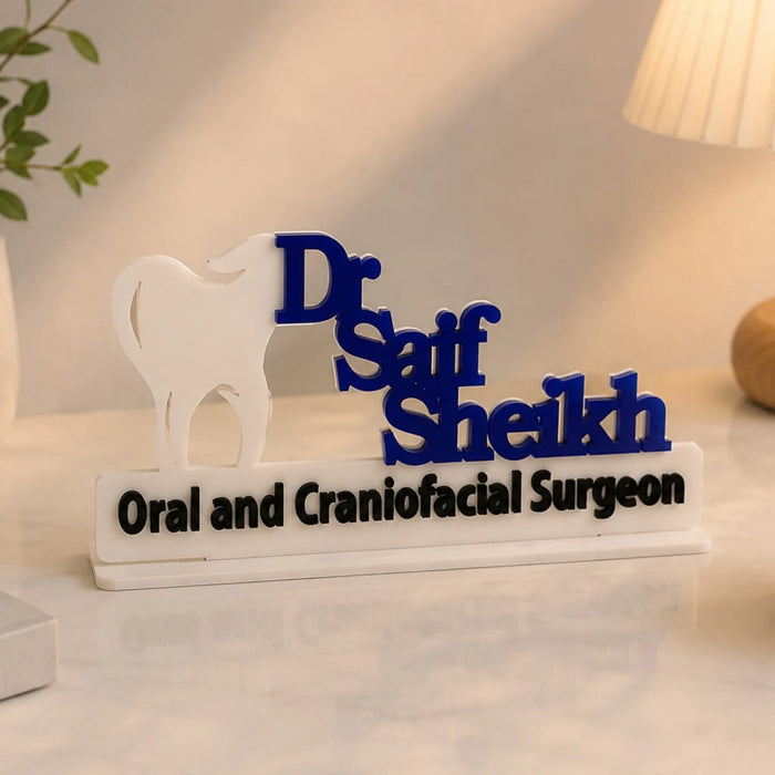 name plaque gift for clinic desk decor