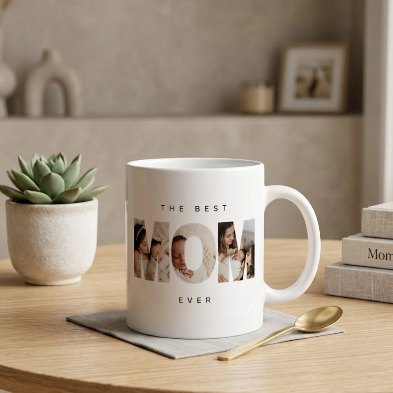 Custom personalized best mom ever photo mug gift with picture for mothers day