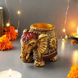Elephant Hand Painted T-Light Holder