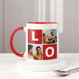 LoveFrame – Personalized Couple Photo Mugs (Set of 2)