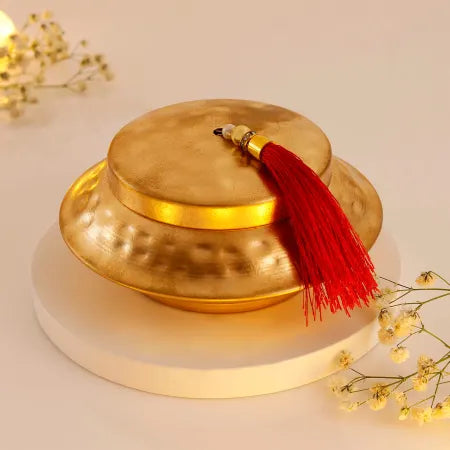 Thatera Work Matki-Shaped Candle Container - Set Of 2
