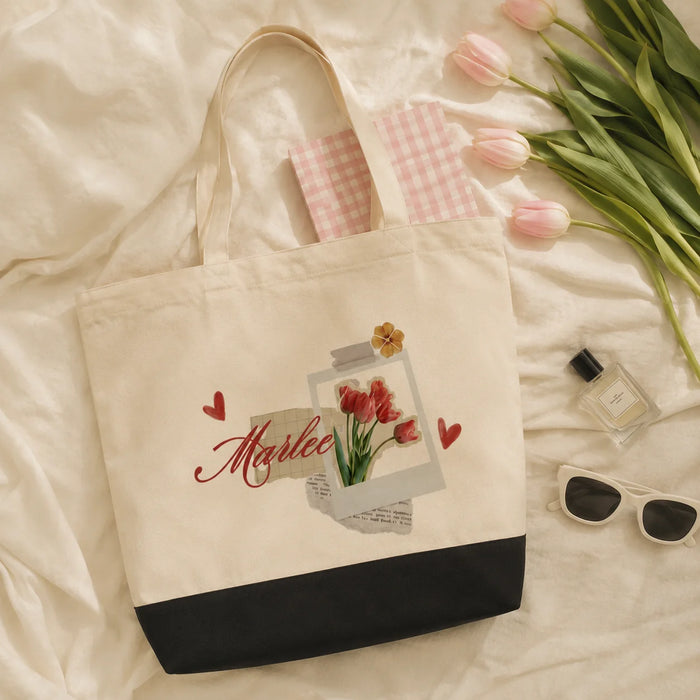 Personalized Scrapbook Aesthetic Shoulder Tote Bag