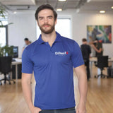 Performance Polo T-shirt with Embroidered Logo Royal Blue