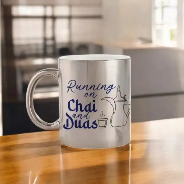 Chais And Duas Personalized Metallic Mug - Silver